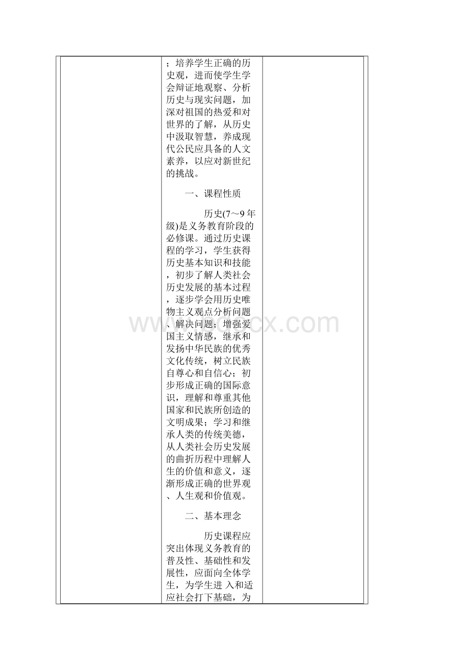 初中历史课程标准Word文档下载推荐.docx_第3页