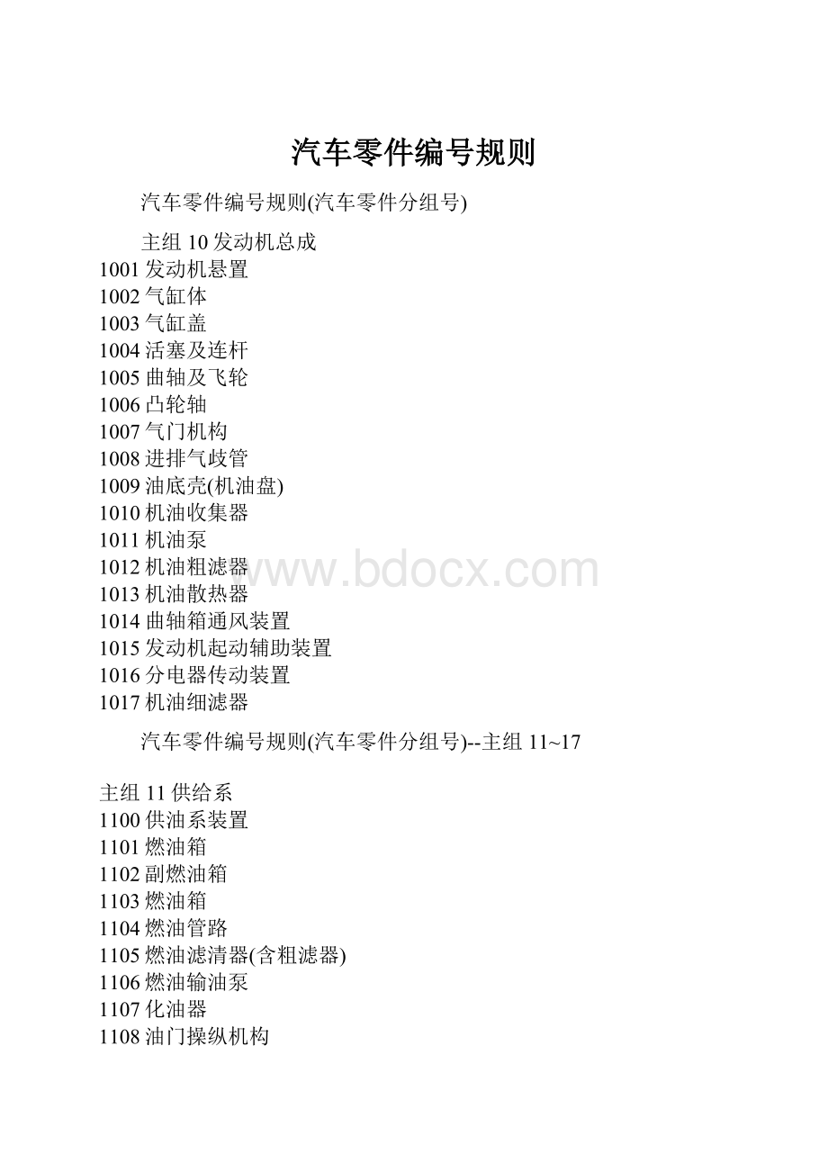 汽车零件编号规则.docx_第1页