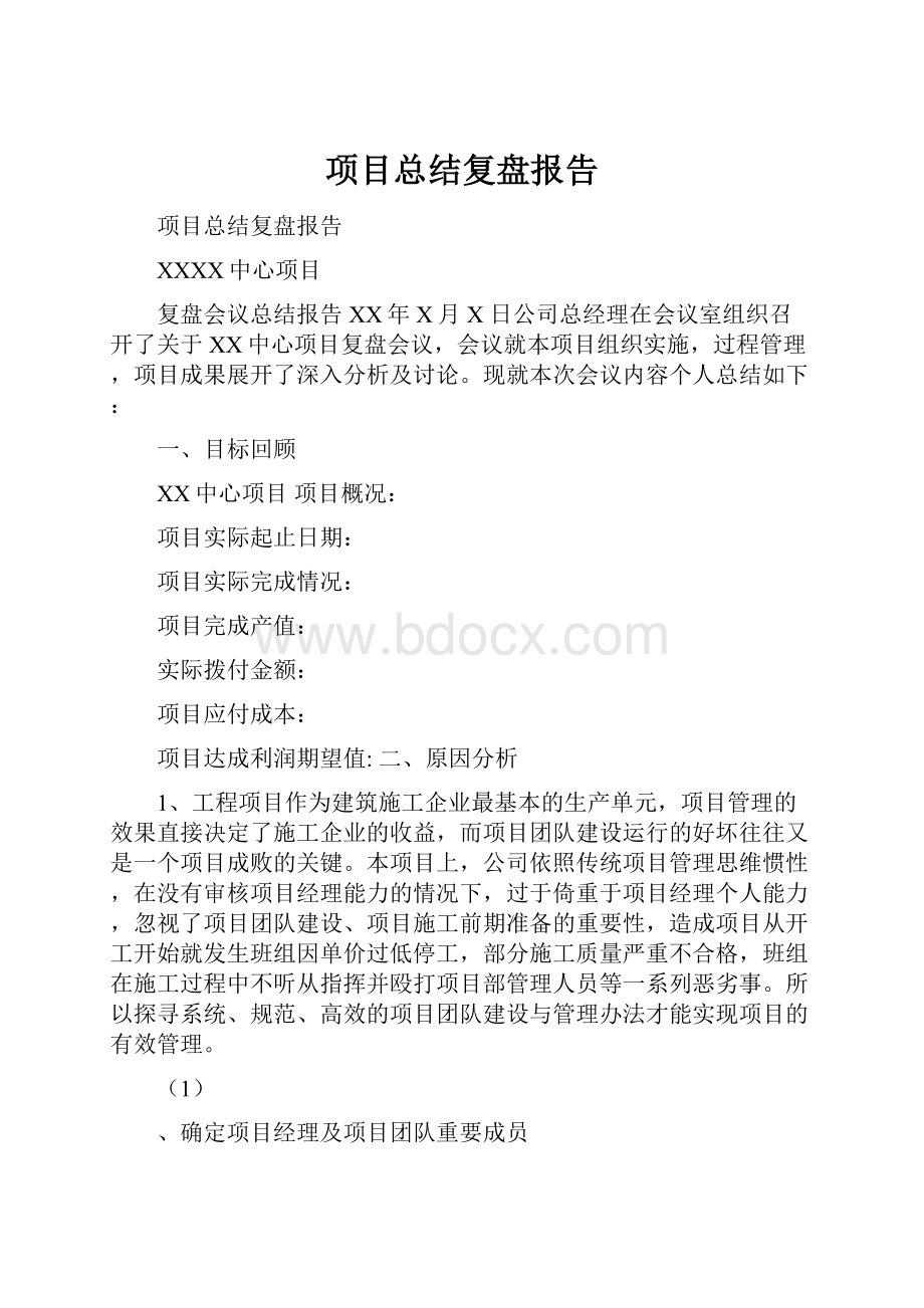 项目总结复盘报告.docx_第1页