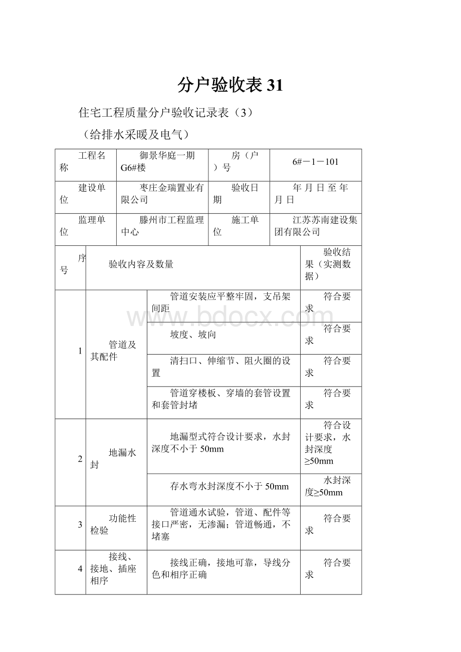 分户验收表31.docx_第1页