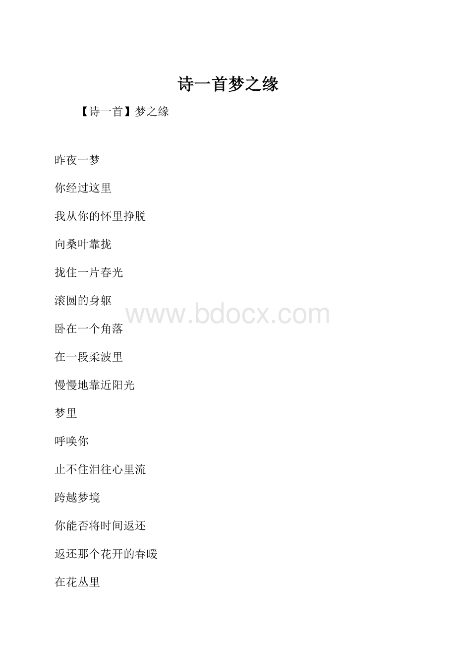 诗一首梦之缘.docx_第1页