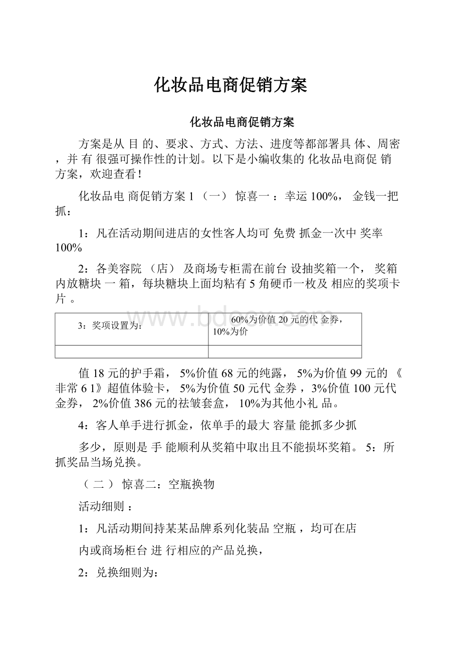 化妆品电商促销方案.docx