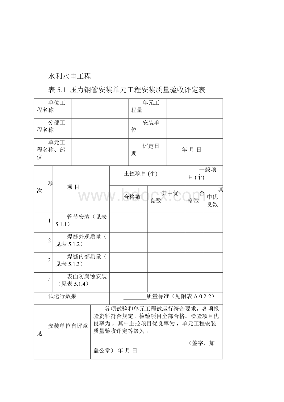 金属结构质量评定表及填表说明.docx_第2页