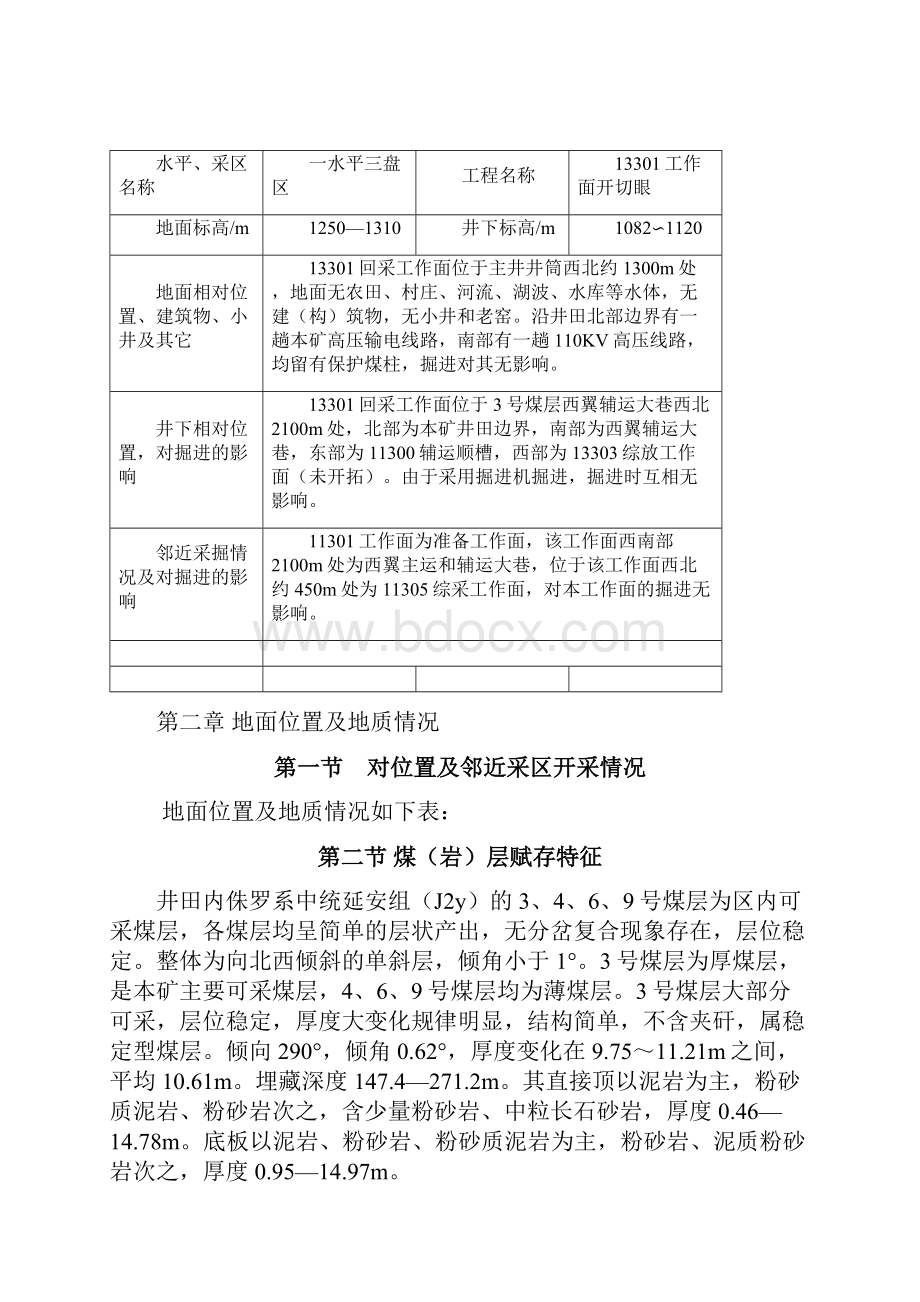 13301开切眼掘进作业规程Word文档格式.docx_第2页