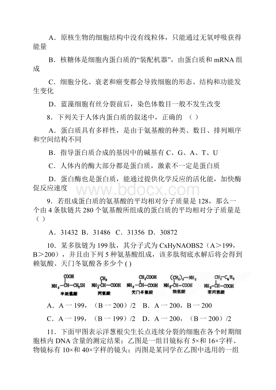 届山东省滕州三中学年度第一学期份第三周教学质量检测题.docx_第3页