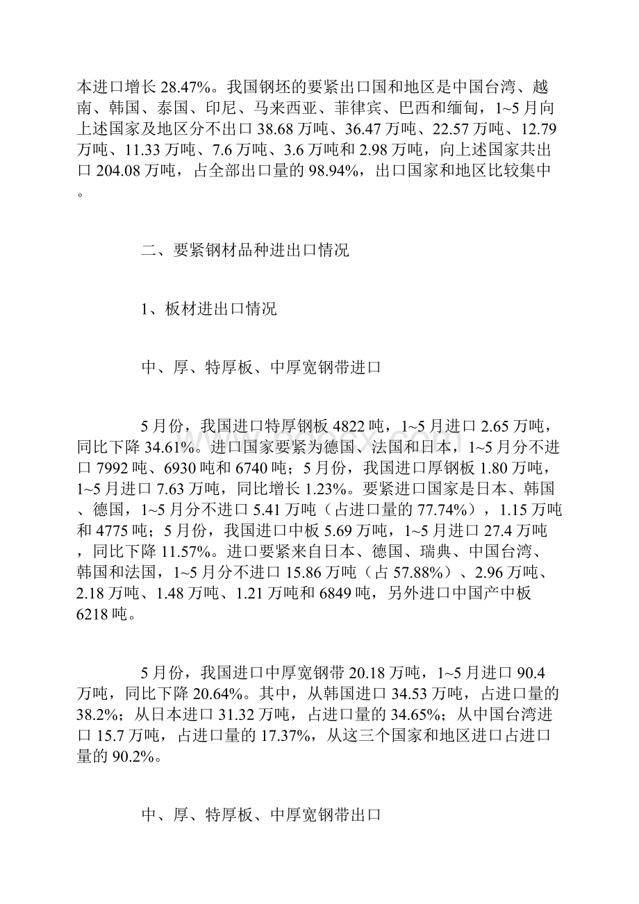 钢材品种进出口走势分析.docx_第3页