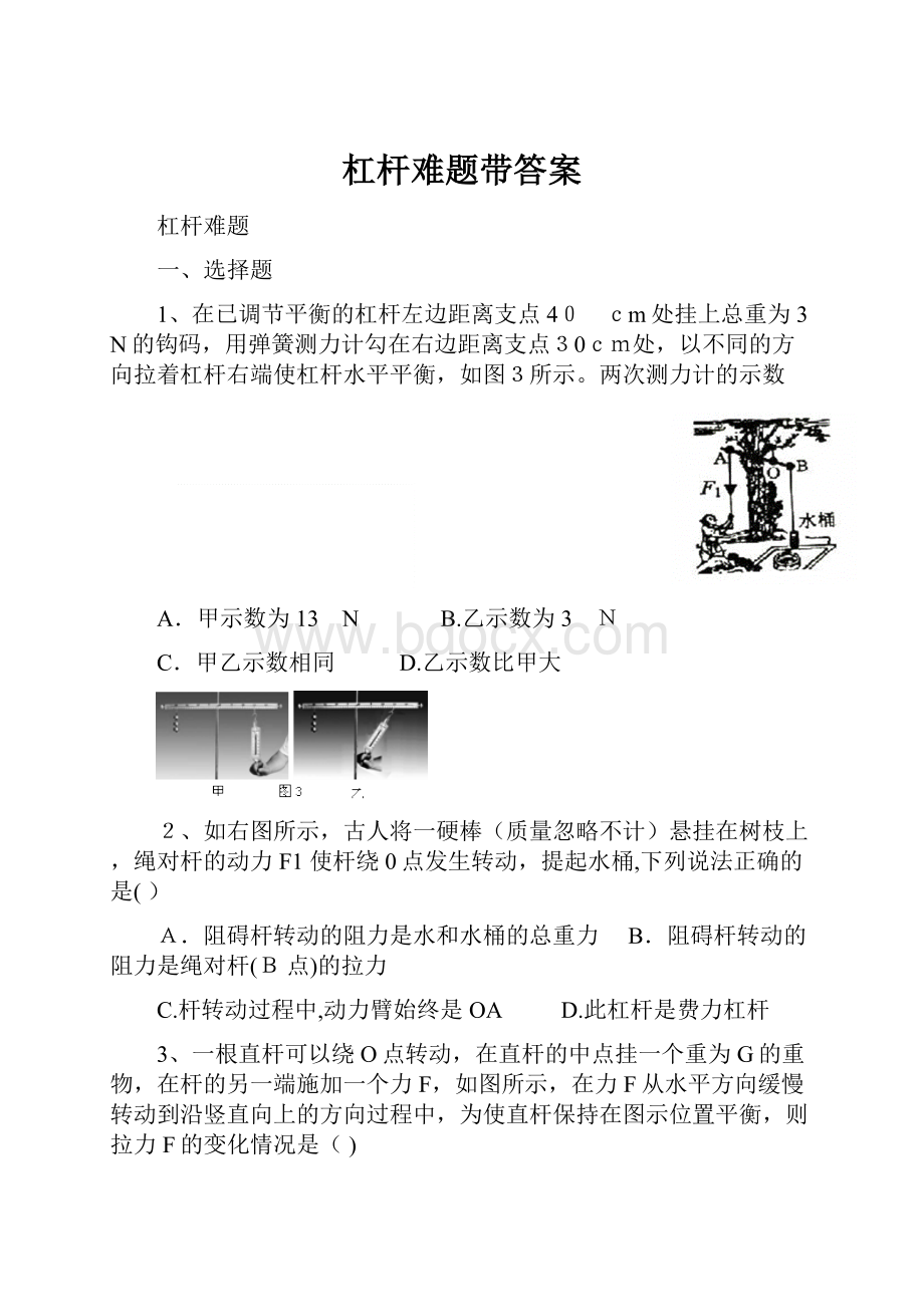 杠杆难题带答案.docx_第1页