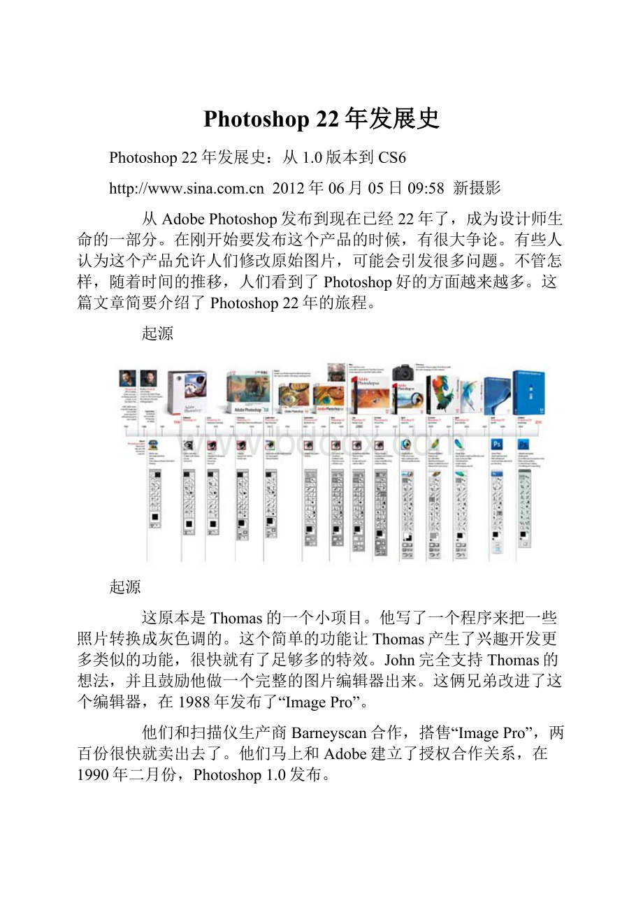 Photoshop 22年发展史.docx_第1页