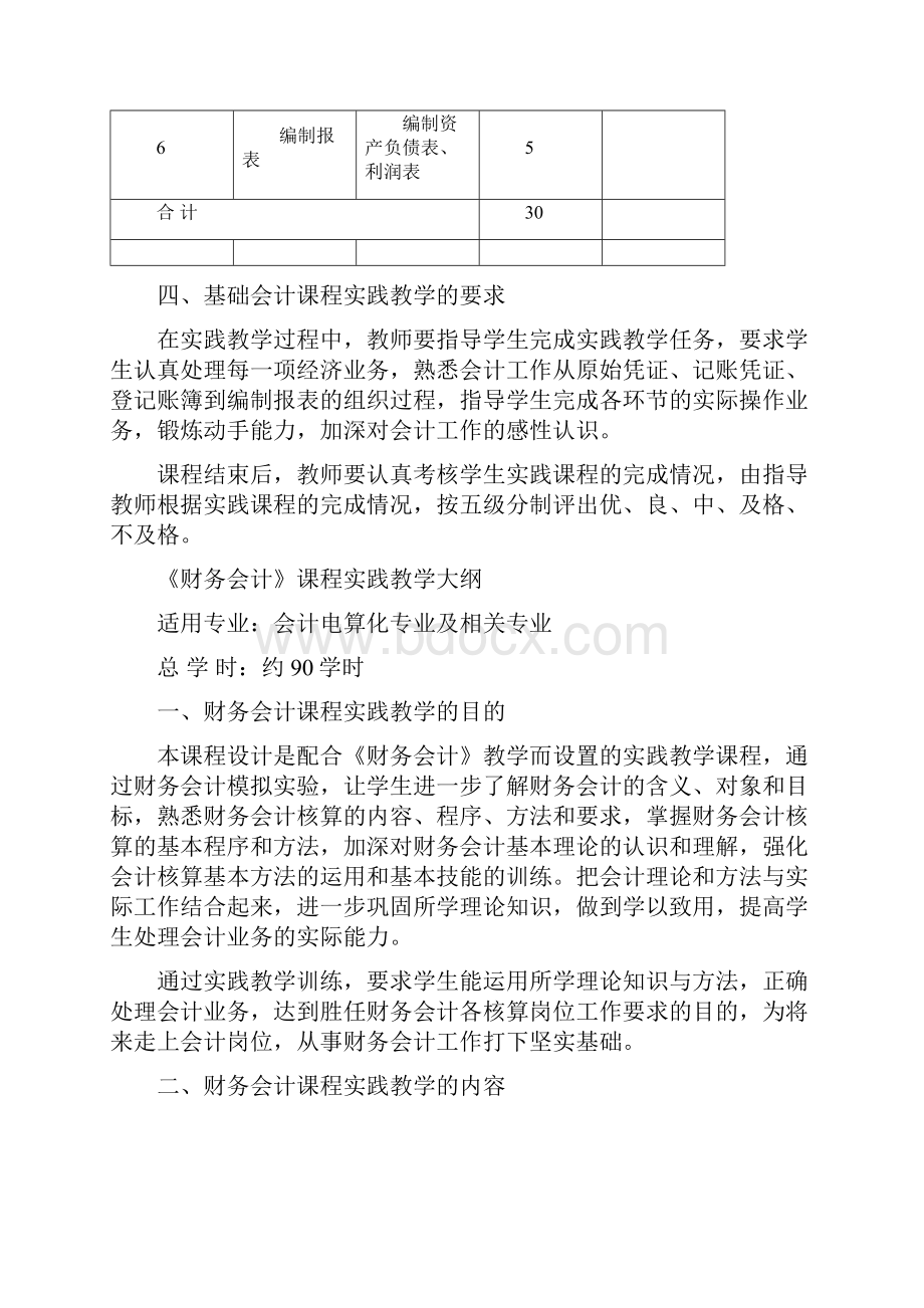 基础会计课程实践教学大纲.docx_第3页