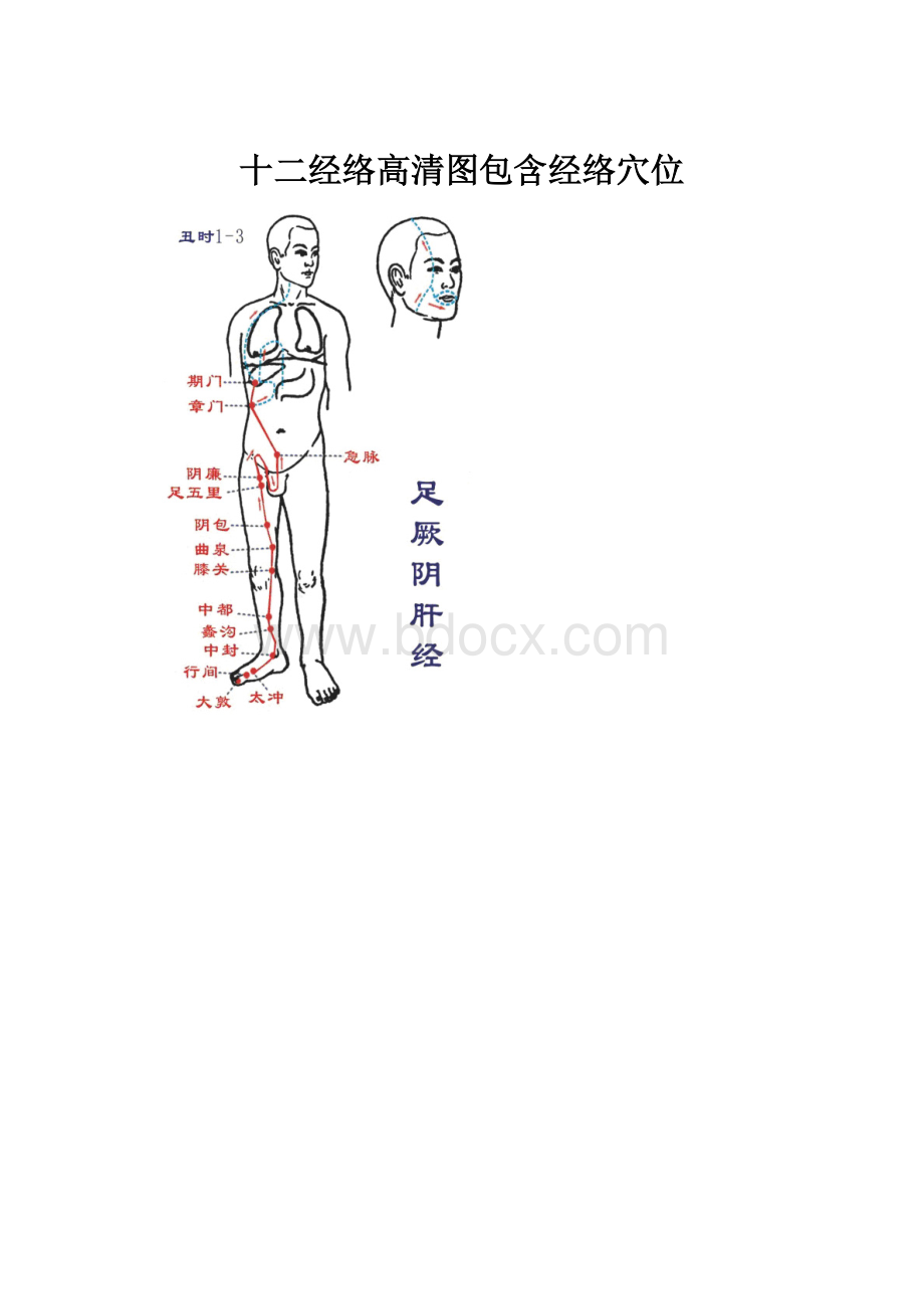 十二经络高清图包含经络穴位.docx