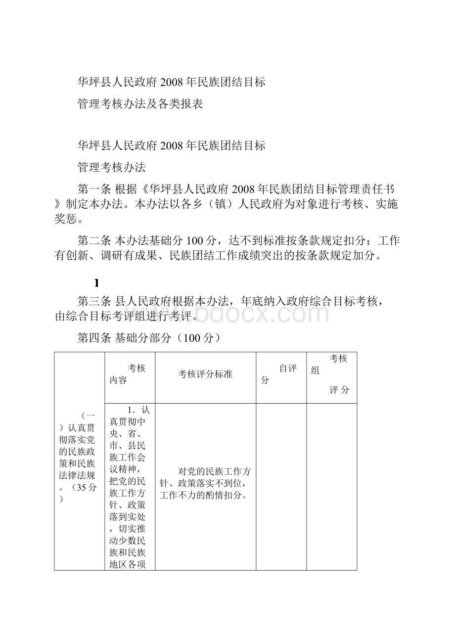 华坪县民族团结目标管理责任书.docx_第3页