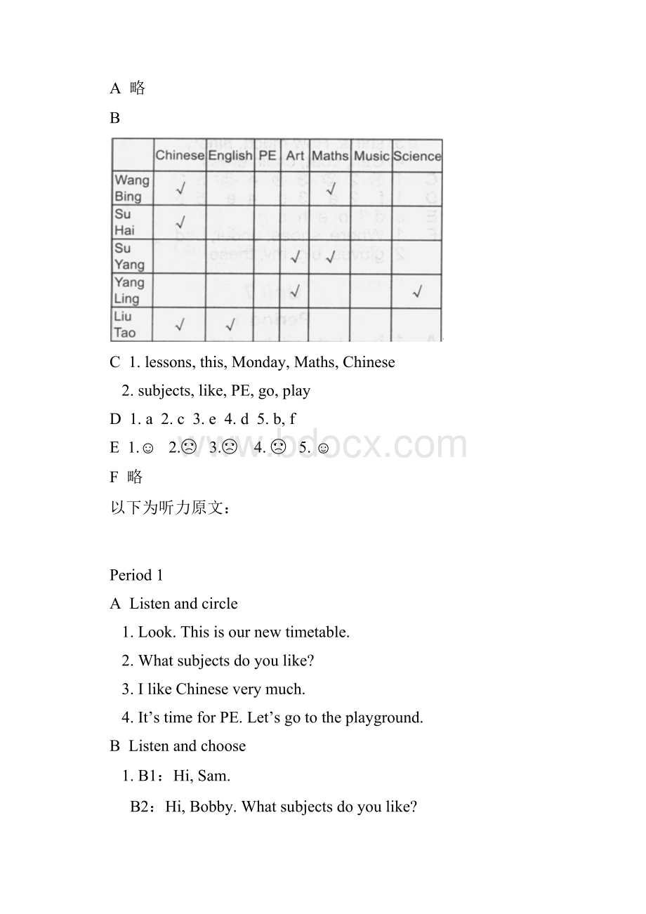 苏教版英语四下课课练答案.docx_第2页