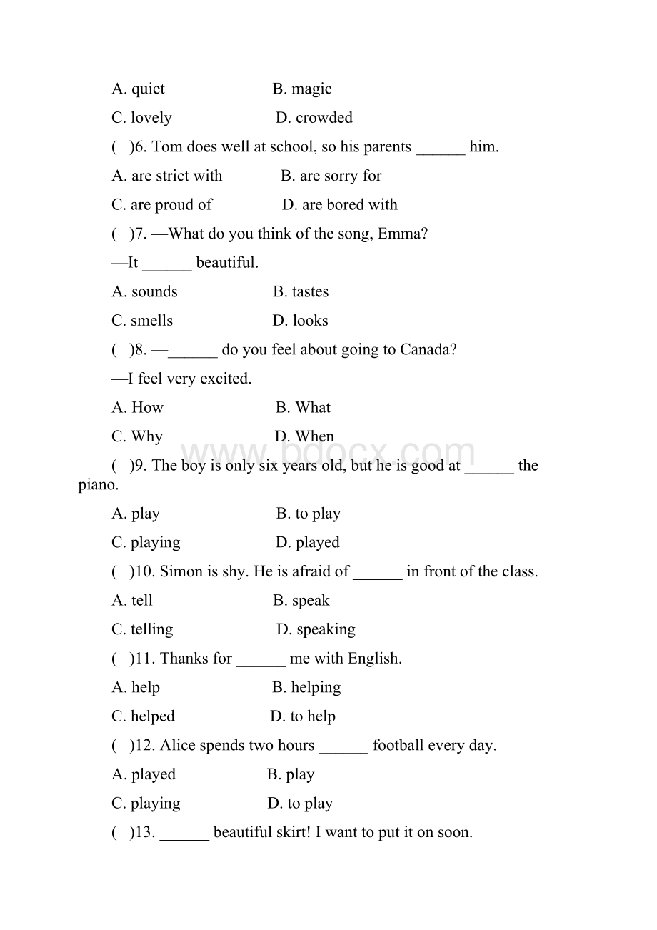 八年级英语下册Module1Feelingsandimpressions测试题新版外研版.docx_第2页