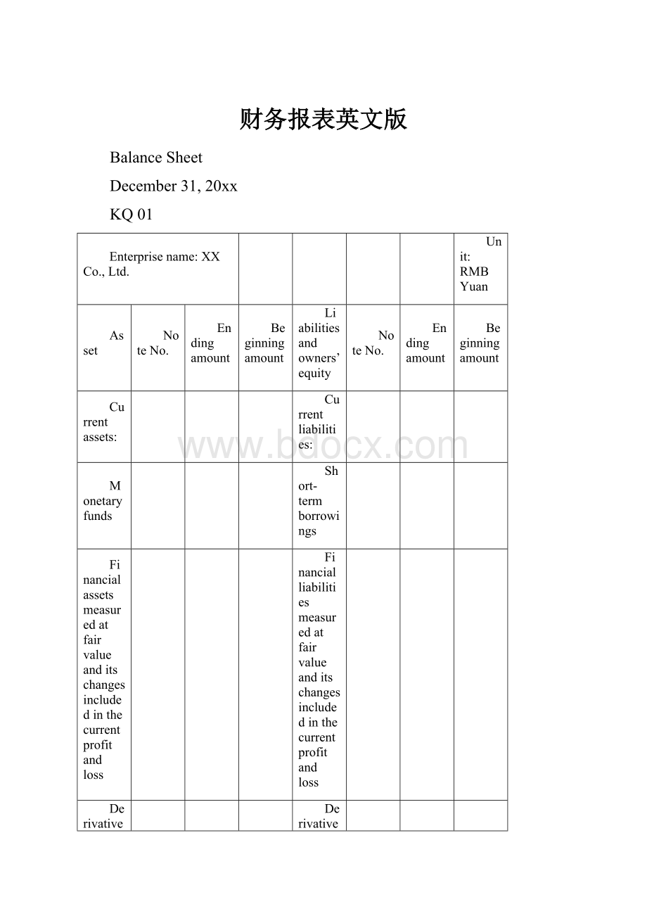 财务报表英文版.docx