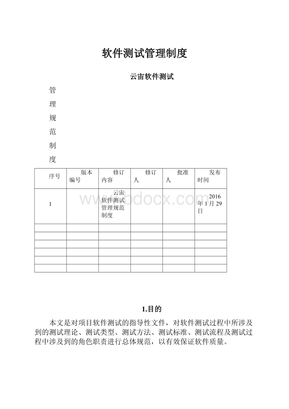 软件测试管理制度.docx_第1页