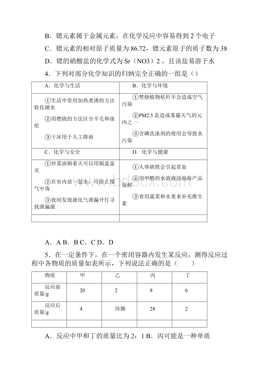 区级联考湖北省随州曾都区最新九年级中考适应性考试化学试题.docx_第2页