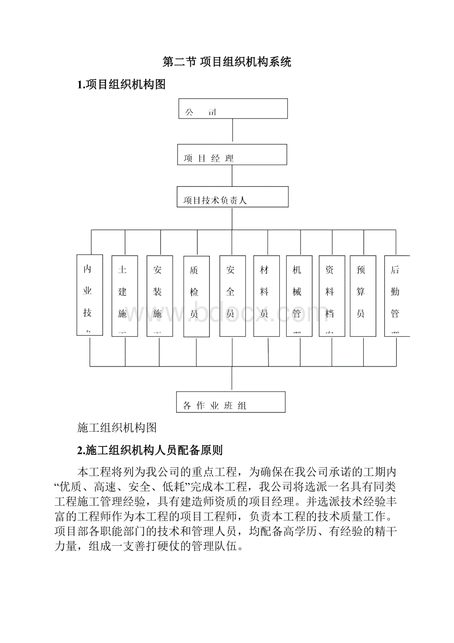 河道整治工程现场组织机构及专业技术力量配备.docx_第2页