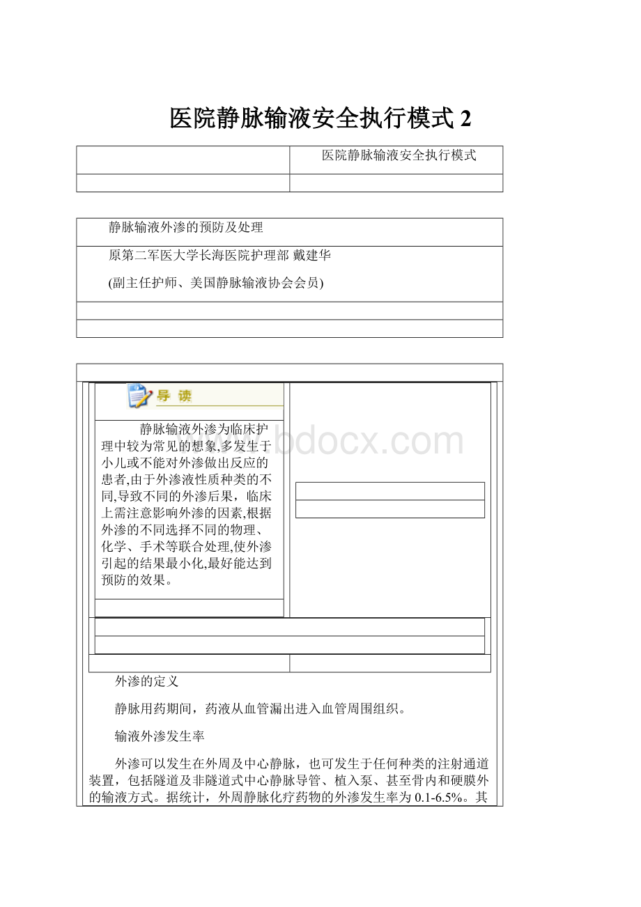 医院静脉输液安全执行模式2.docx