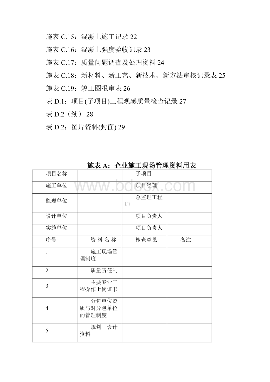 湖北省土地整治工程施工统一用表.docx_第2页