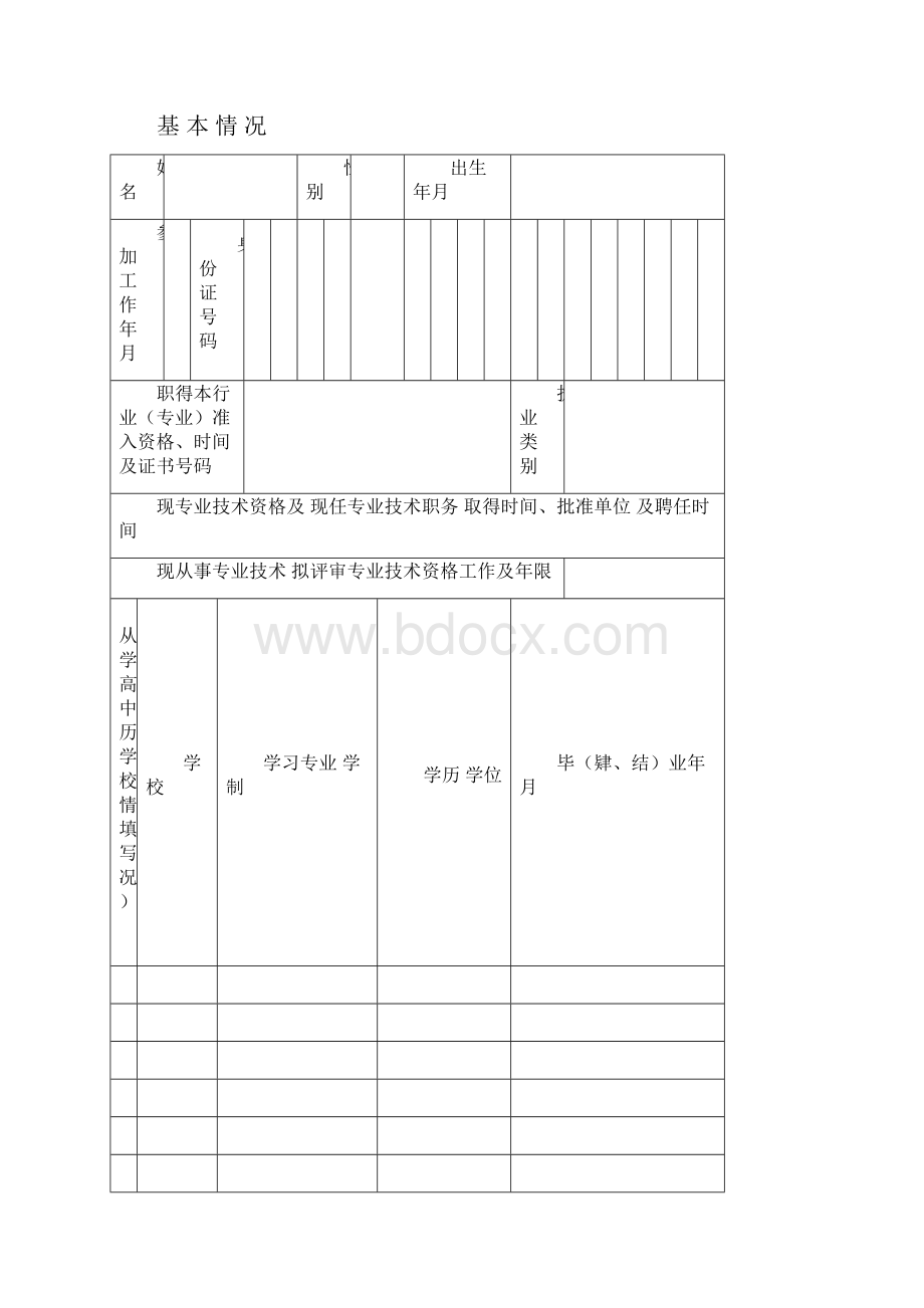 专业技术资格评审申报表.docx_第3页