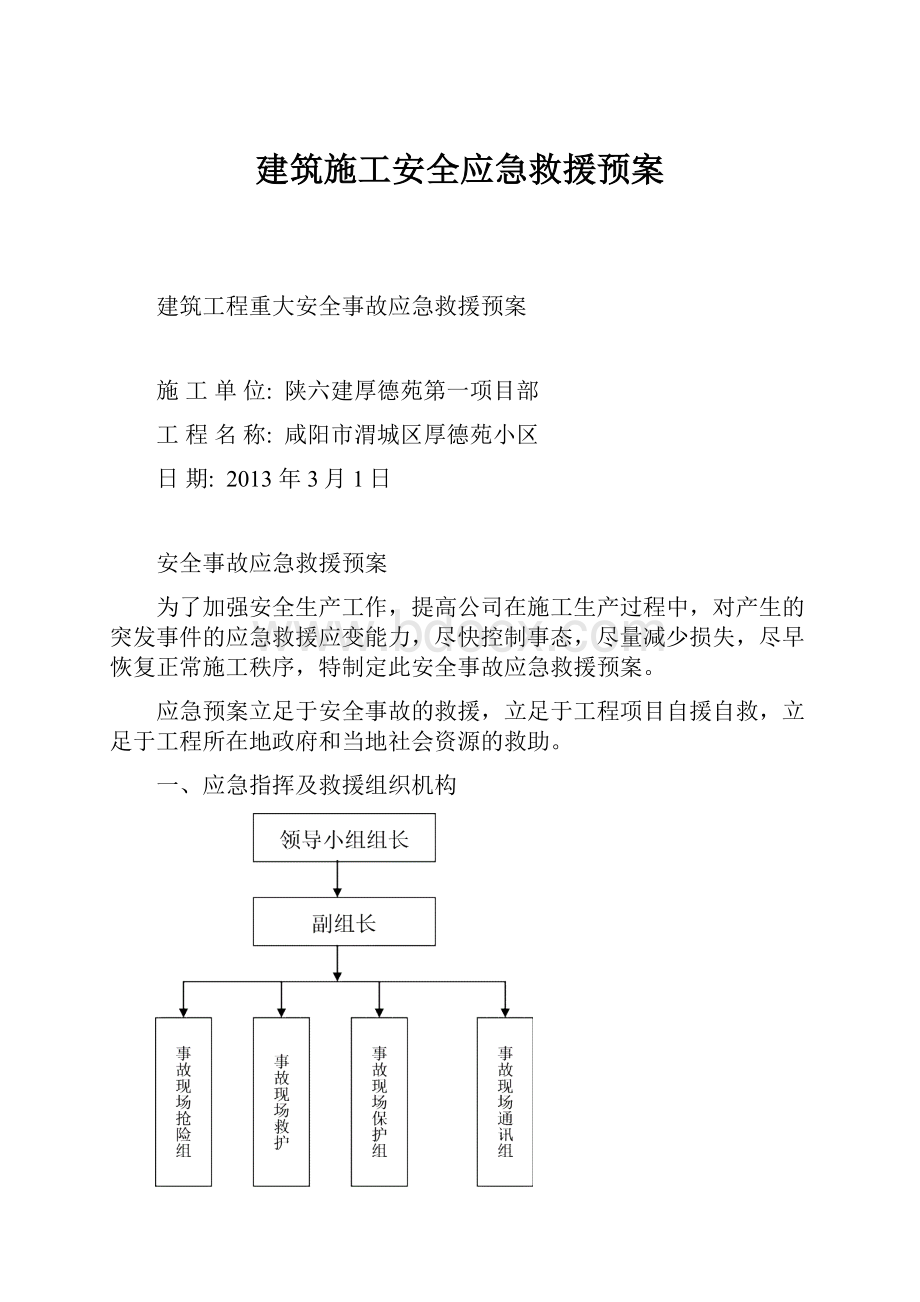 建筑施工安全应急救援预案.docx