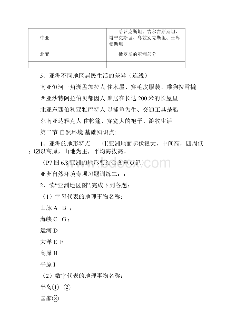 最新人教版七年级地理下册复习资料.docx_第3页