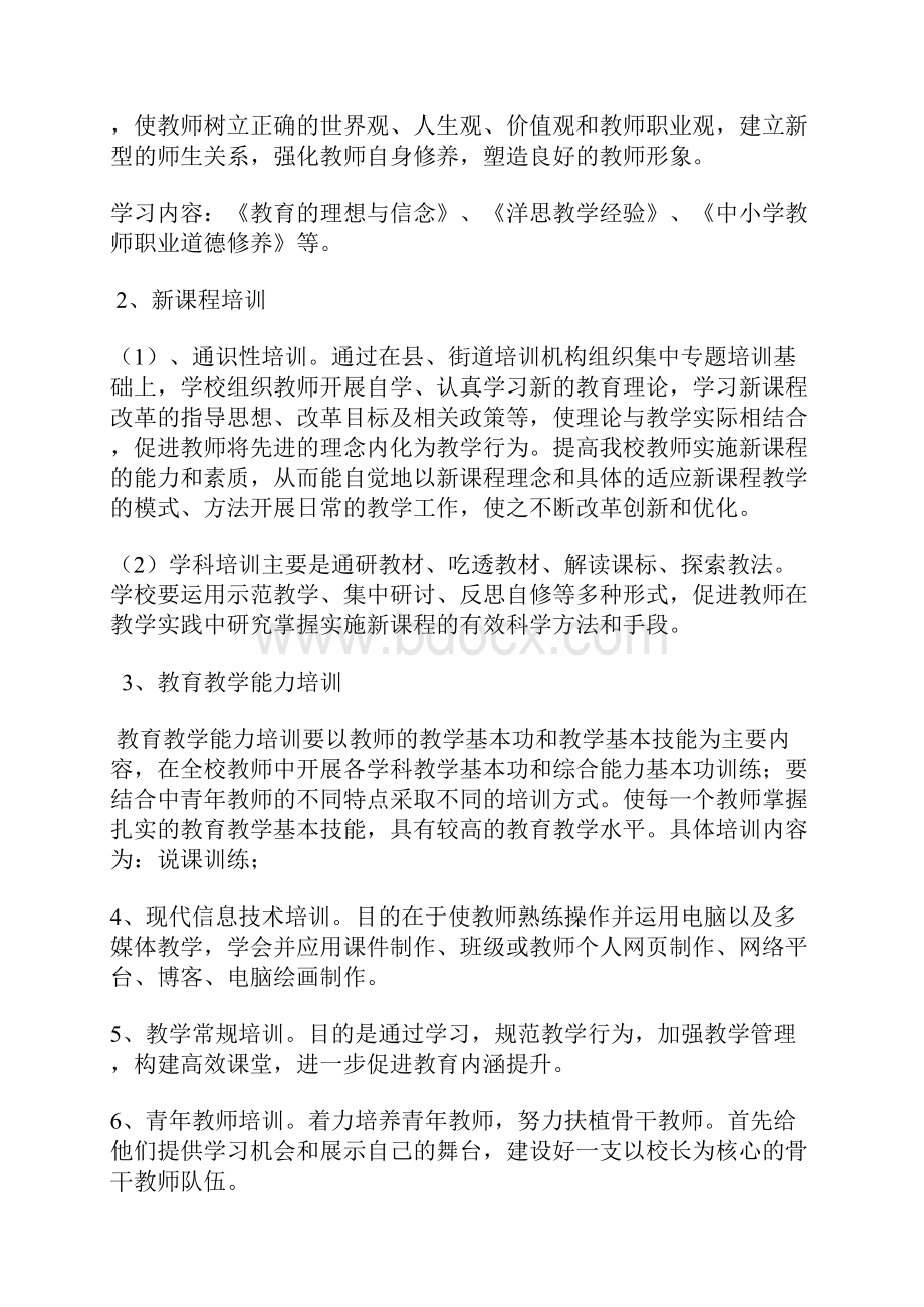 小学教师培训方案.docx_第2页