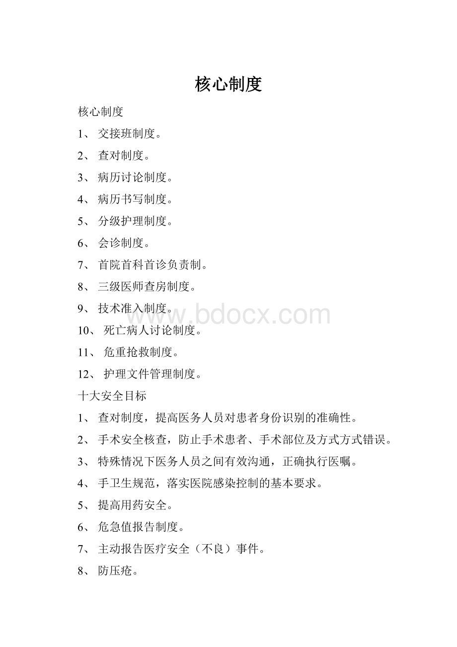 核心制度Word格式文档下载.docx