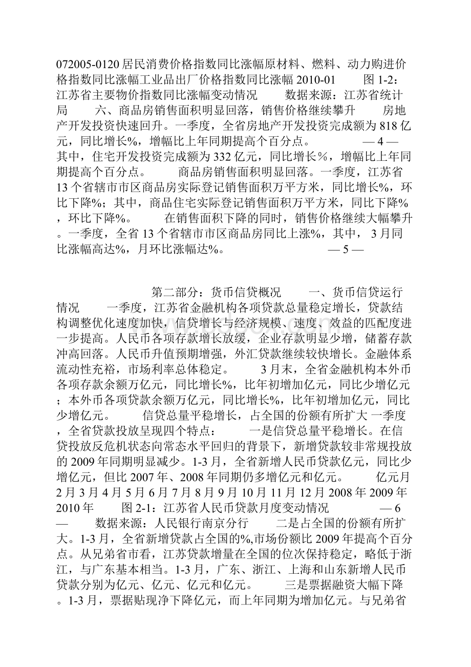 10年一季度江苏省金融运行报告.docx_第3页