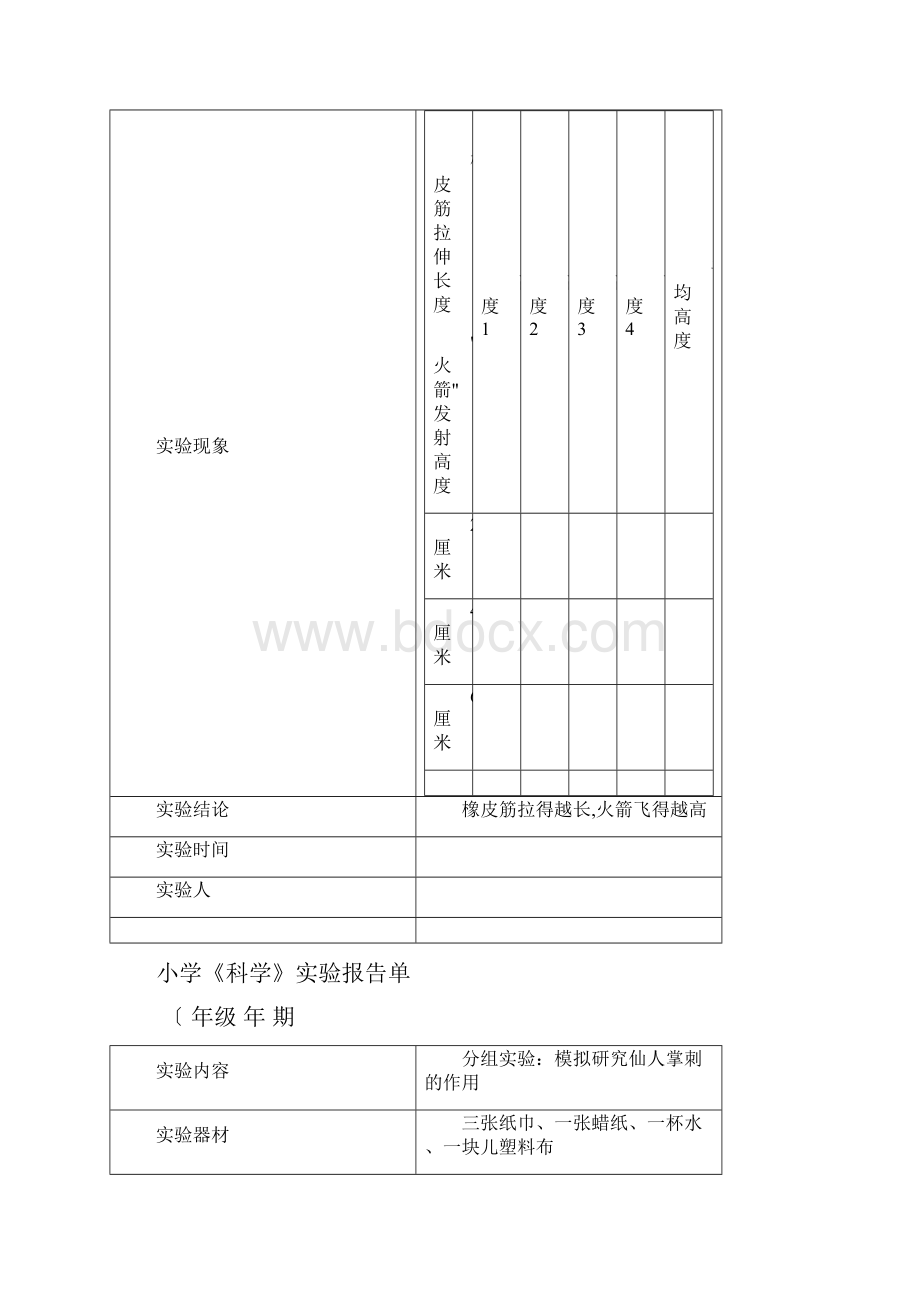 苏版小学科学实验报告单上六年级.docx_第3页