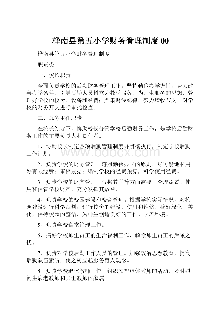 桦南县第五小学财务管理制度00.docx