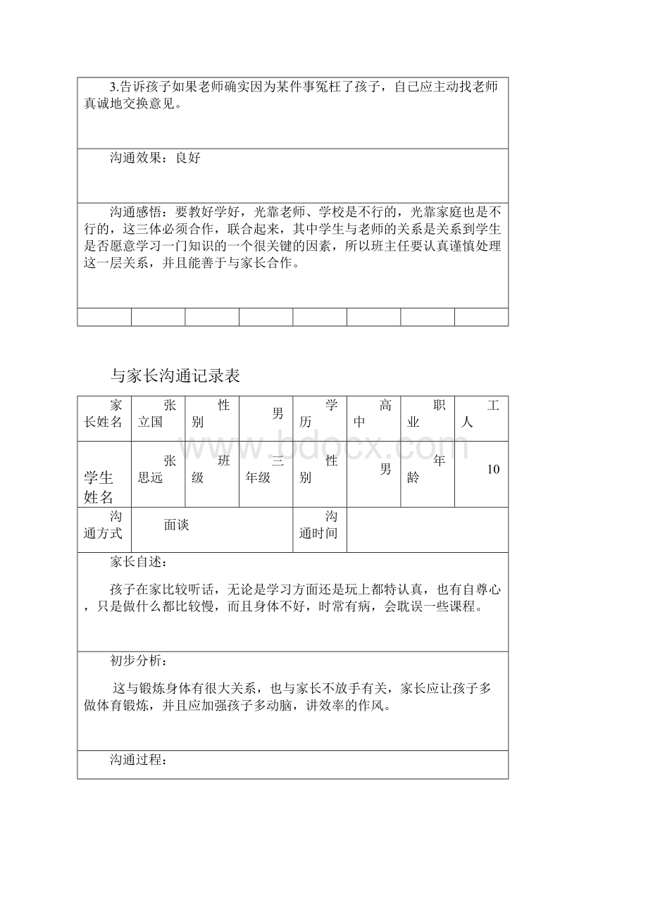 家长沟通记录表格.docx_第2页