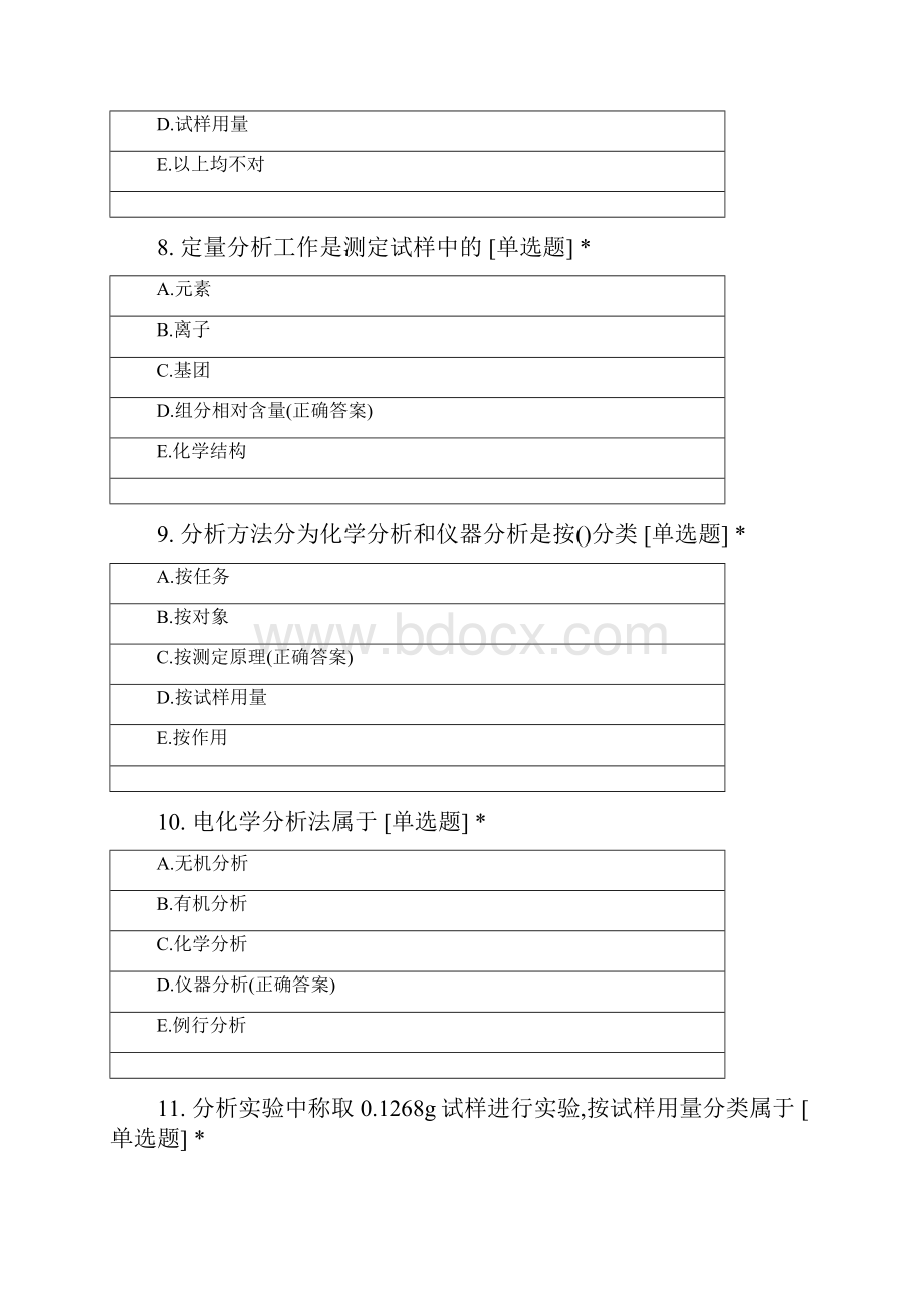 太原工业学院生物工程专业第二学期分析化学期末考试Word格式文档下载.docx_第3页