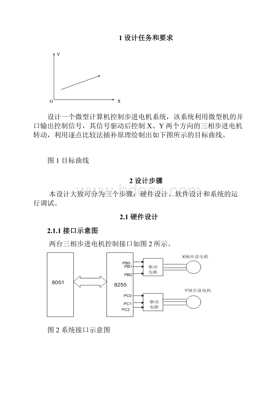 计算机控制课程设计逐点比较法直线插补原理的实现.docx_第3页