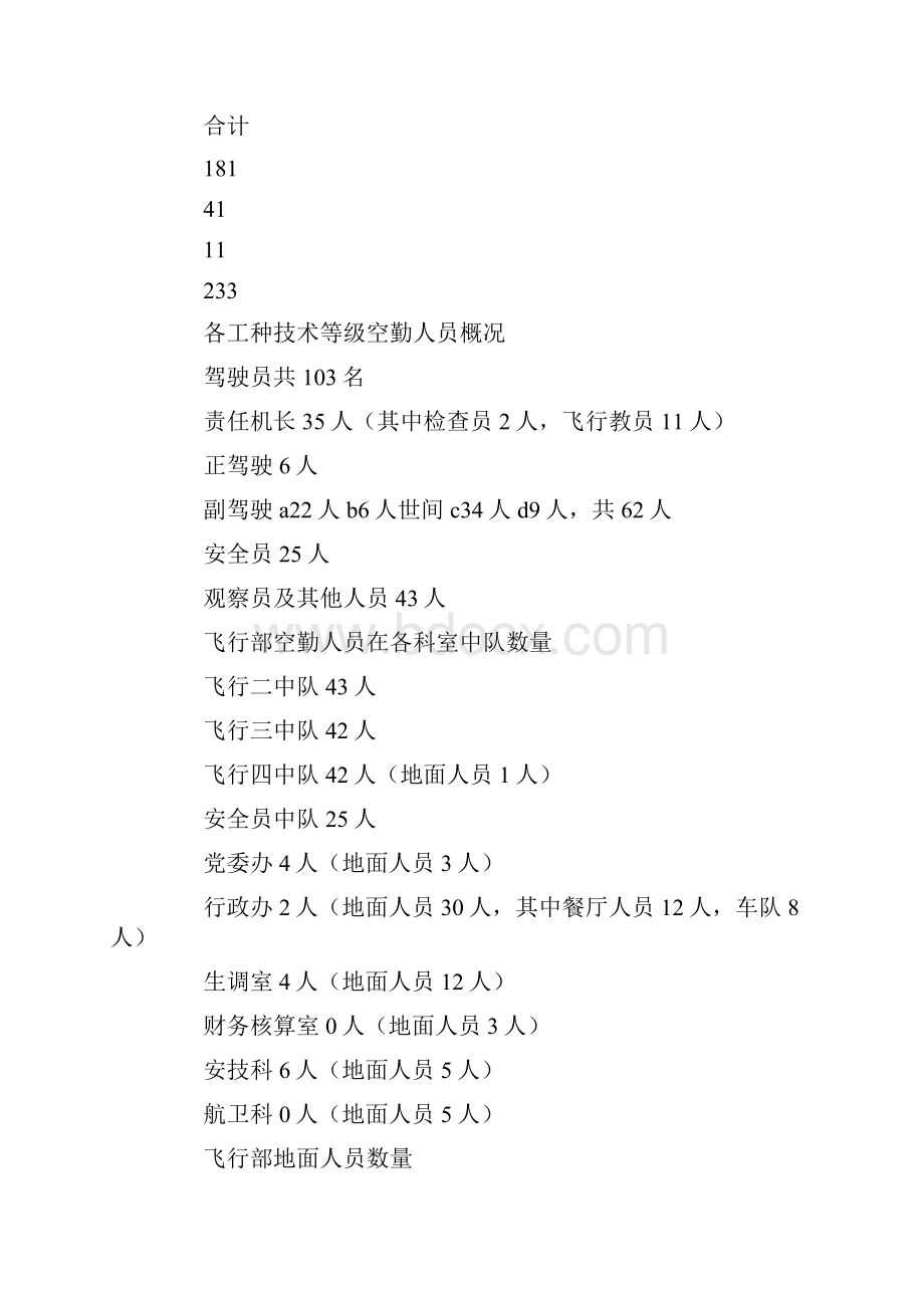 关于飞行队伍员工思想摸底情况的报告文档格式.docx_第3页