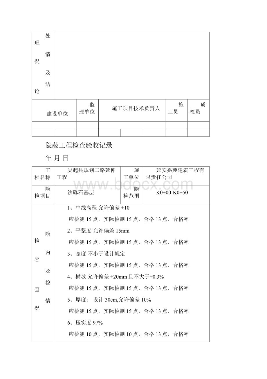 隐蔽工程检查验收记录砂砾石基层备课讲稿.docx_第2页