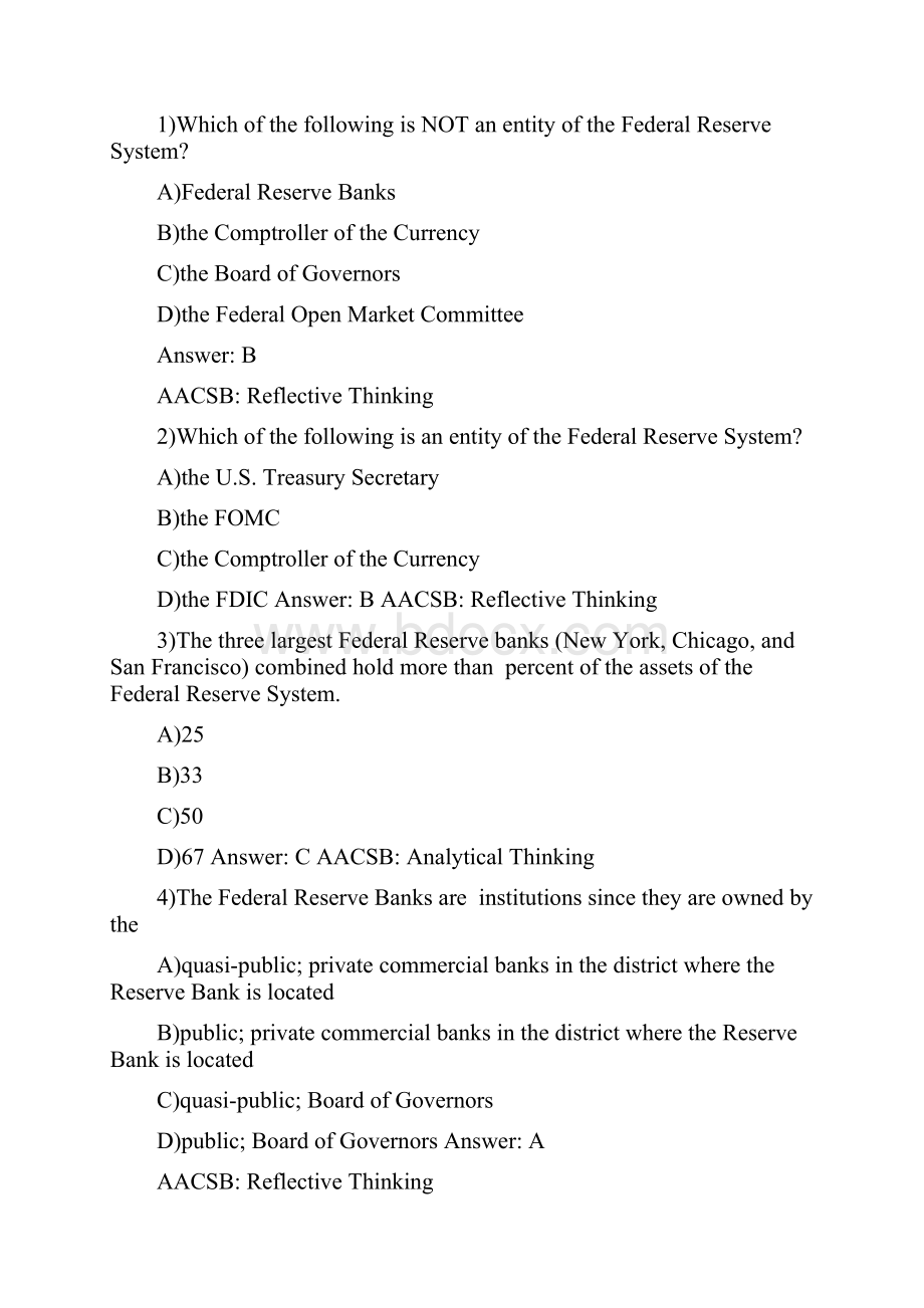 米什金货币金融学英文版习题答案chapter14英文习题.docx_第3页