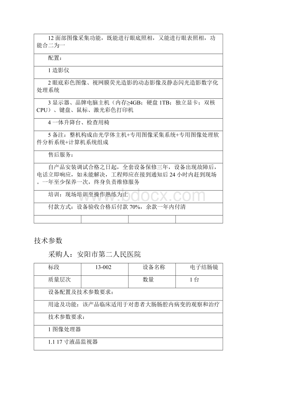 安阳属医疗机构第一批医疗设备采购项目技术参数.docx_第2页