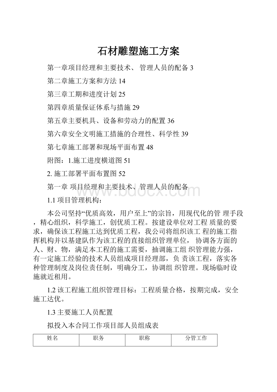 石材雕塑施工方案.docx_第1页