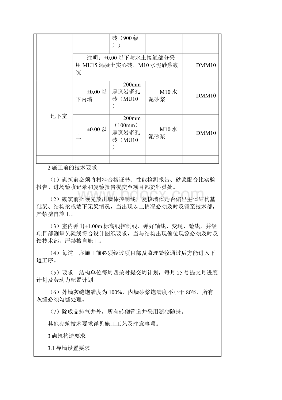 砌体工程施工方案技术交底.docx_第2页