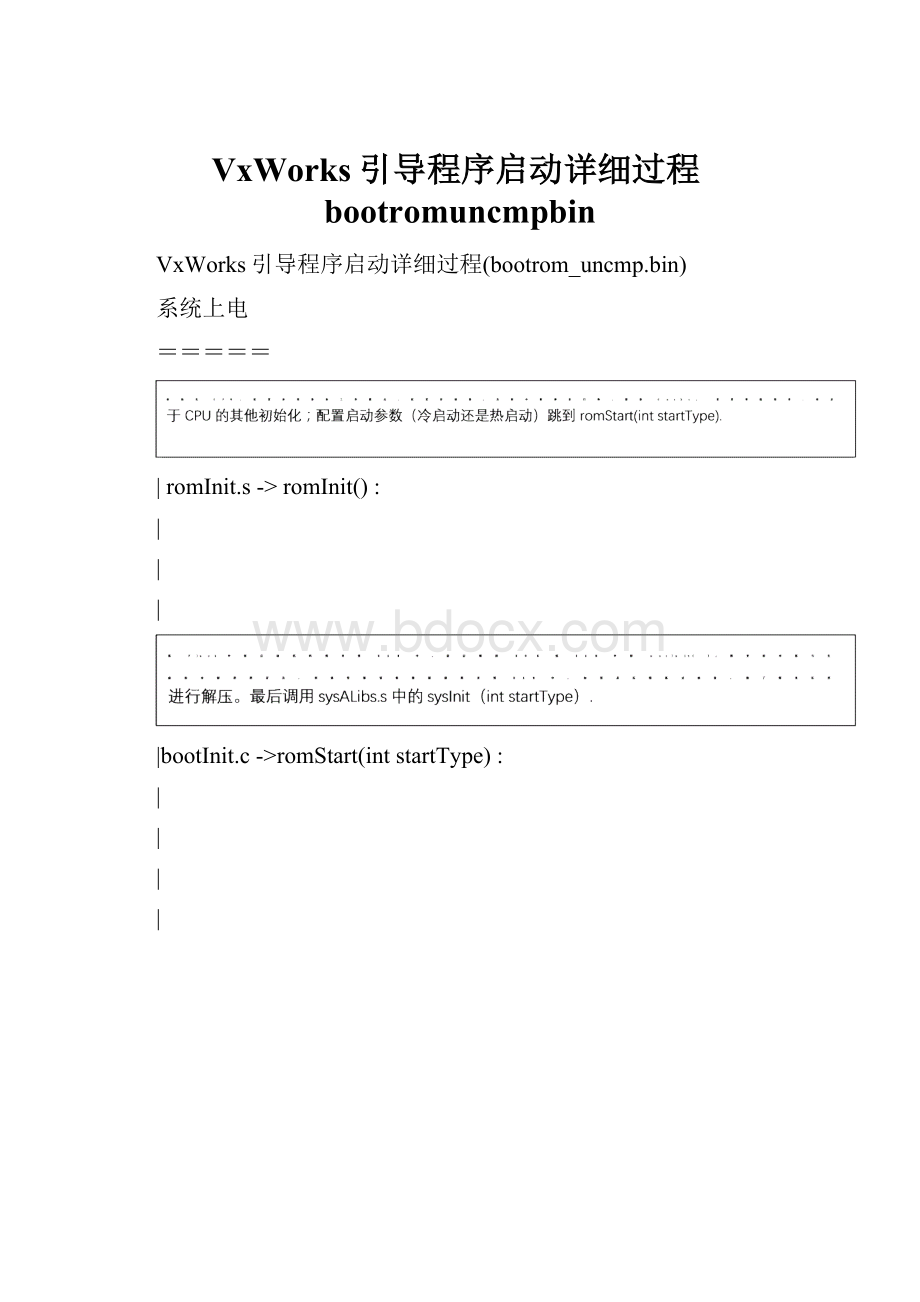 VxWorks引导程序启动详细过程bootromuncmpbin.docx_第1页