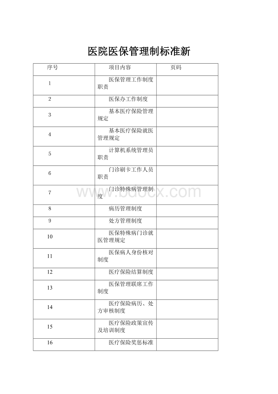 医院医保管理制标准新.docx_第1页