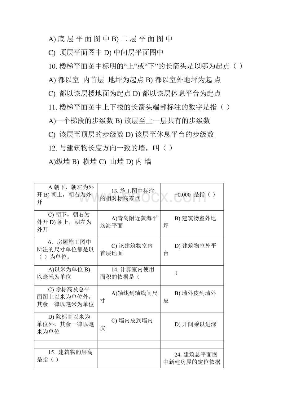 建筑识图试题库和答案及解析.docx_第2页