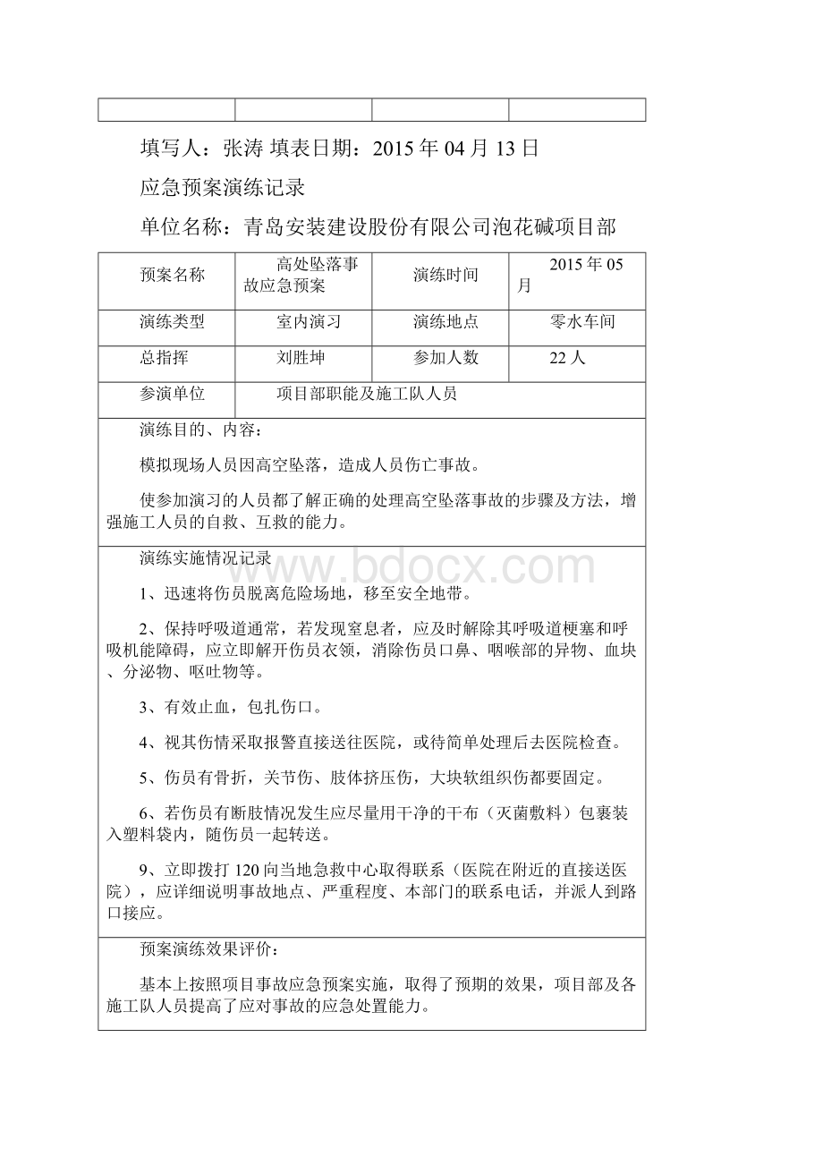 应急处置预案演练记录文本.docx_第3页