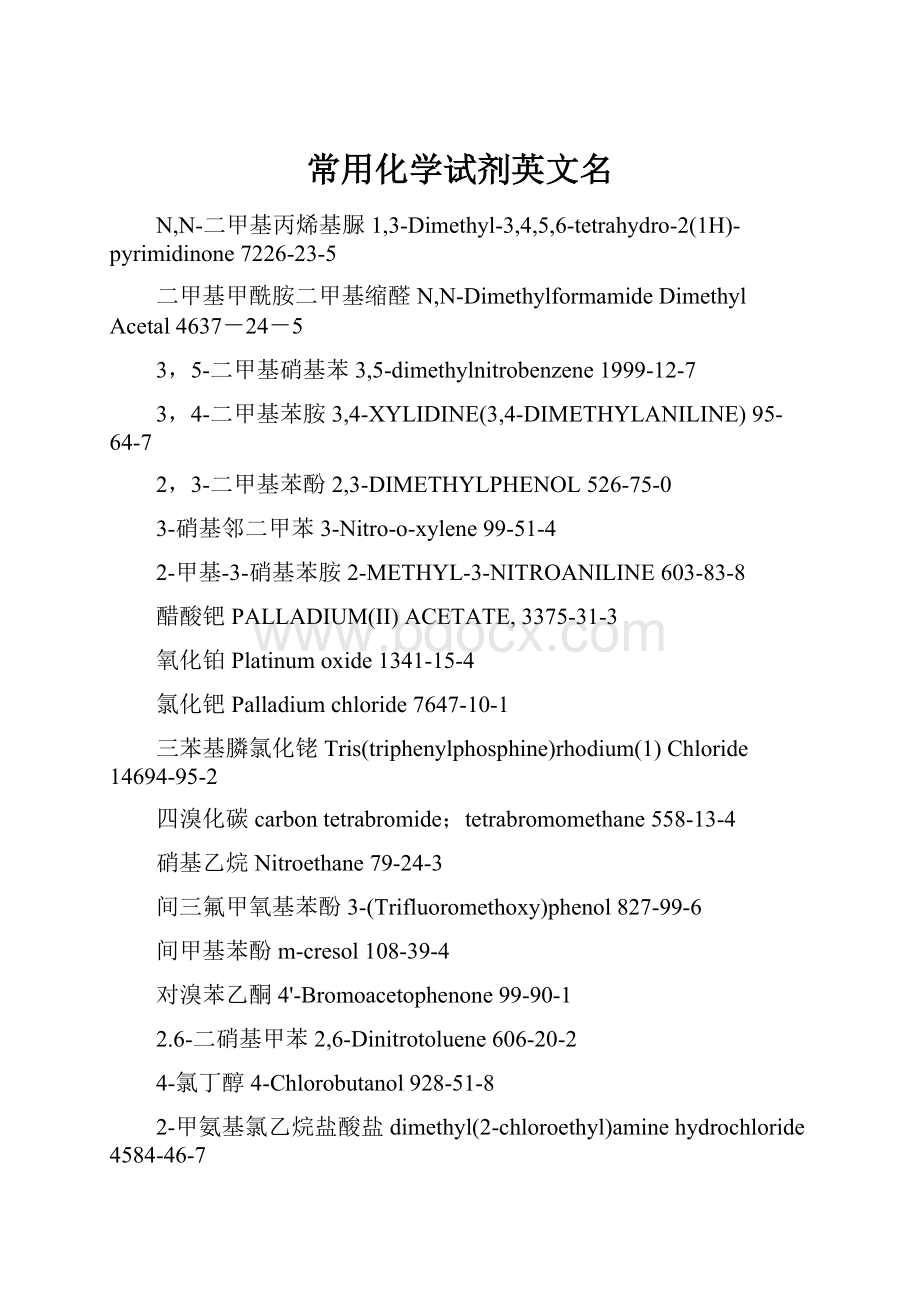 常用化学试剂英文名.docx