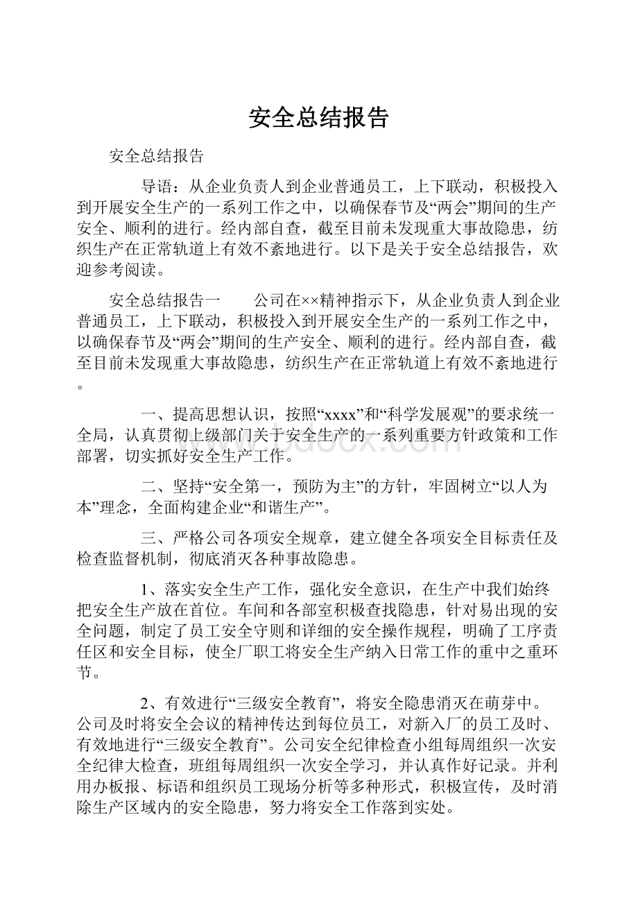 安全总结报告.docx