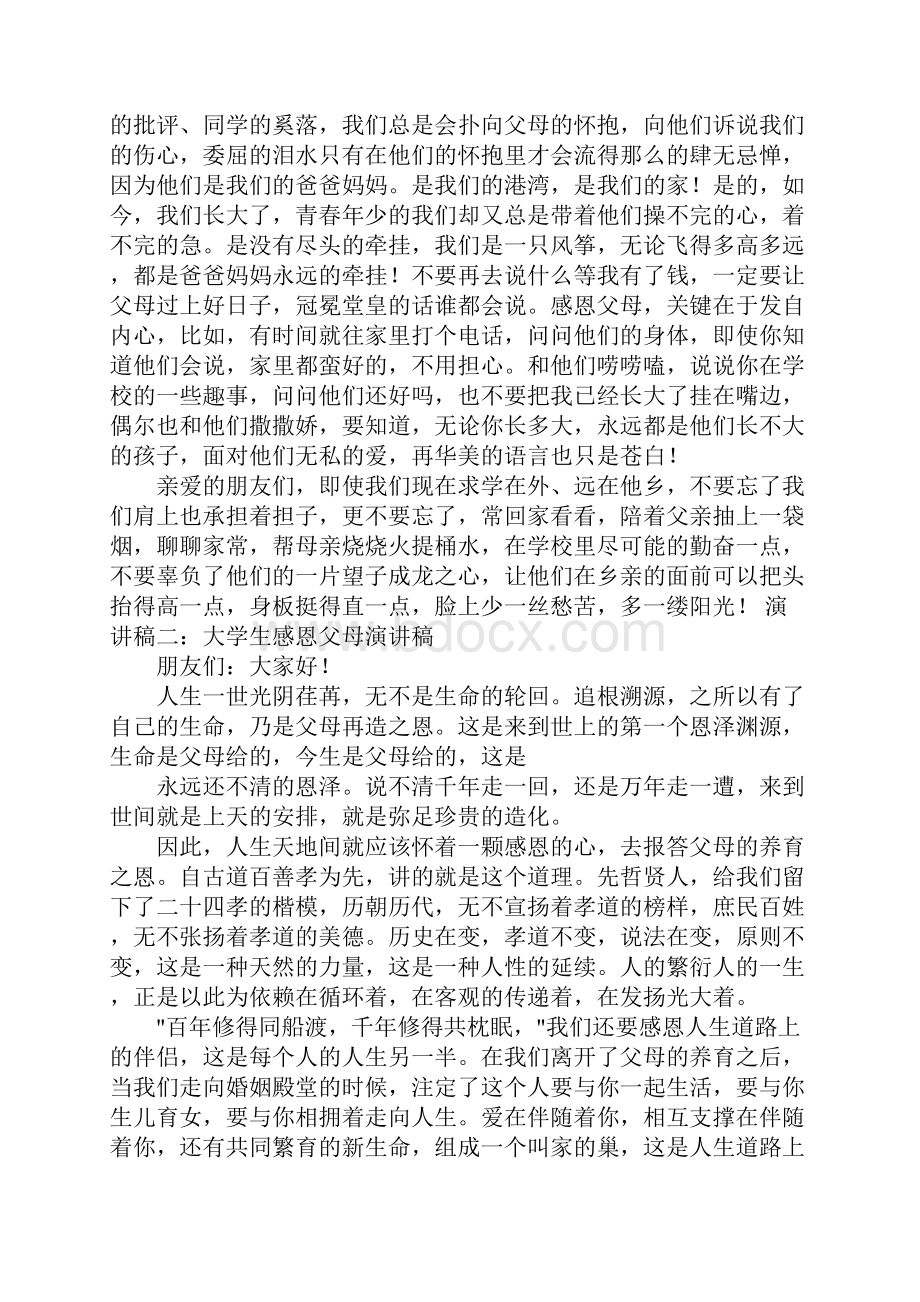 我爱我的父母演讲稿大学生文档格式.docx_第2页