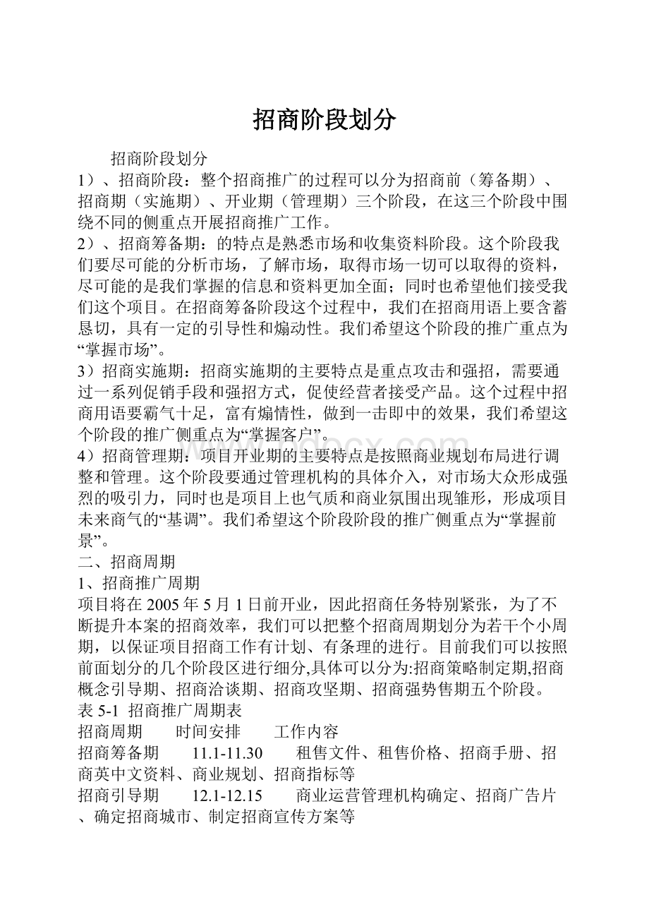 招商阶段划分Word格式.docx