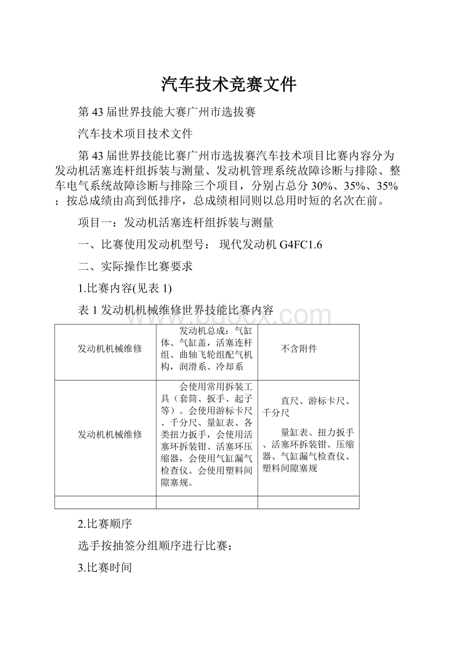 汽车技术竞赛文件.docx