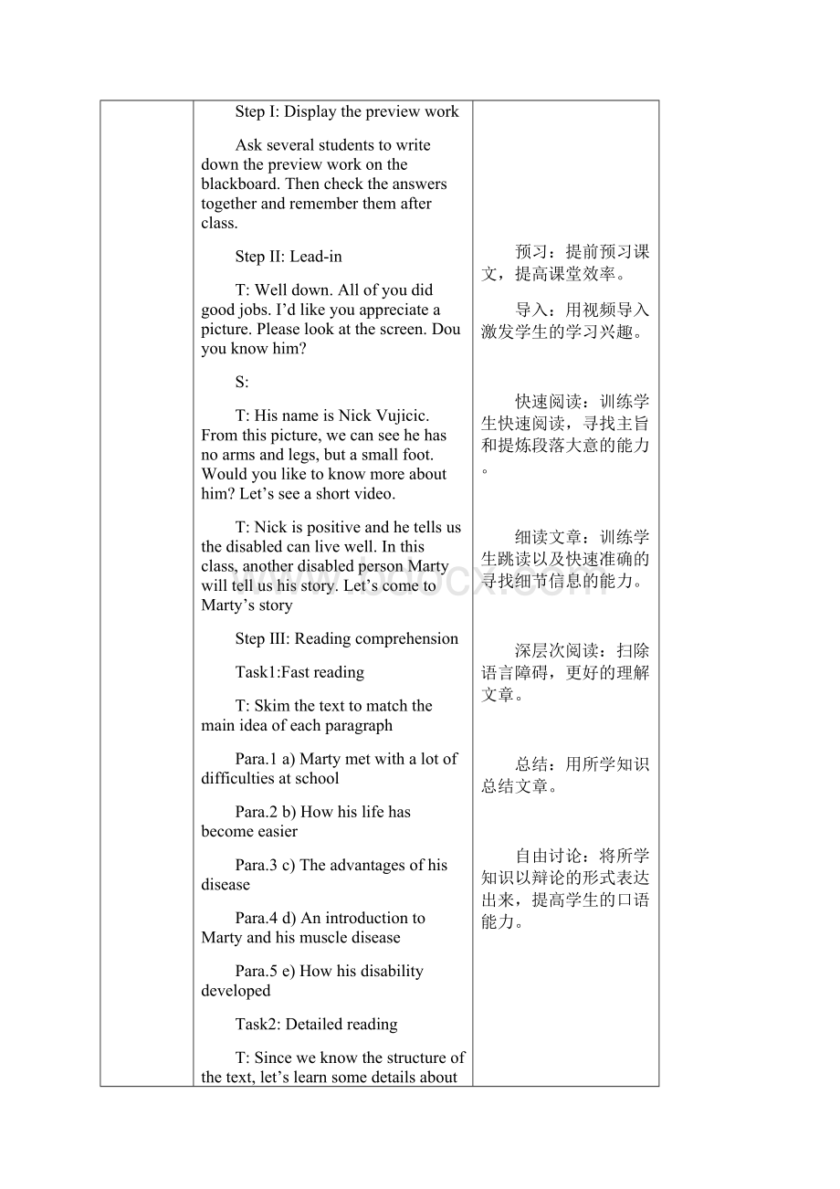 高中英语Unit 1 Living well教学设计学情分析教材分析课后反思.docx_第2页